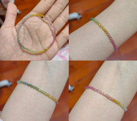 Vente en gros de perles de pierre naturelle 2mm 3mm rondes à facettes Olivine Fluorite poudre cristal Citrine pierre précieuse pour la fabrication de bijoux