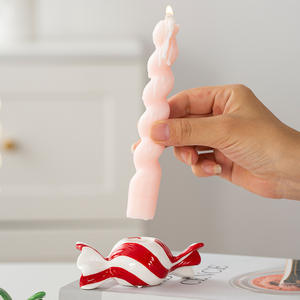 Decoración Navideña Creativa para el Hogar, Figuras Ecológicas, Portavelas Aromáticas <span class=keywords><strong>con</strong></span> Poste Largo, <span class=keywords><strong>Dulces</strong></span>, Lazos - Product Image 4