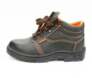 Esdスチールつま先滑り止めシェフワークCE標準ブラックカウレザー感電防止ベストセラー産業用安全靴