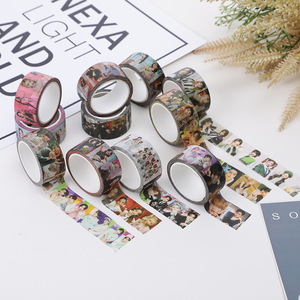 Ruban Washi Kpop Mixte, Autocollants Merchandises Stray Kids, Ruban Washi K-pop Groupe d'Idoles, Autocollant Décoratif Photo Personnage Coloré - Product Image 4