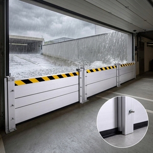 Barrière d'eau en alliage d'aluminium de qualité professionnelle, panneaux métalliques détachables pour <span class=keywords><strong>la</strong></span> sécurité des parkings souterrains et des entrepôts - Product Image 1