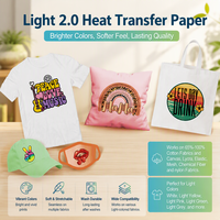 Papier de transfert thermique jet d'encre OEM A4 2.0 pour vêtements clairs, t-shirts en coton, papier de transfert thermocollant pour la création et l'impression DIY