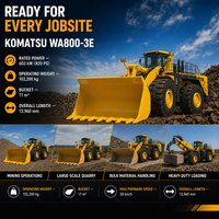 Chargeuse lourde Komatsu WA800-3 à faible consommation de carburant avec liaison en Z pour le chargement de minerai de fer et l'exploitation minière en ciel ouvert