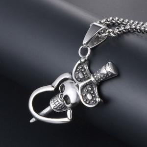 จี้กะโหลกโครงกระดูกสแตนเลสสำหรับเป็นของขวัญเครื่องประดับ - Product Image 3