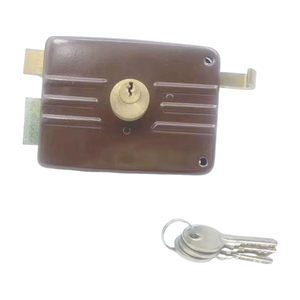 ISEO Serrure de porte à cylindre double haute sécurité 120 mm en <span class=keywords><strong>laiton</strong></span> pour porte en bois, pêne dormant 9710 - Product Image 5