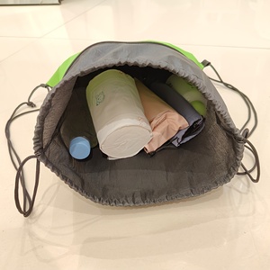 New Arrivals Custom Logo <b>Drawstring</b> <b>Backpacks</b> with Zipper Pocket Football Shoe Storage Fitness Sports Polyester <b>Drawstring</b> Bag - Product Image 4