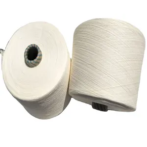 Open End Spinning CVC 60/40 Cotton/Polyester Raw White For Bleaching And Dyeing Weaving Organic Blended Yarn Export Quality