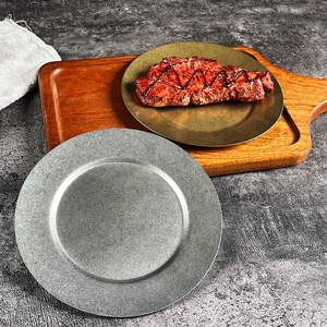 ヴィンテージスタイルのステンレス鋼プレート、多目的韓国風食卓トレイ - Product Image 5