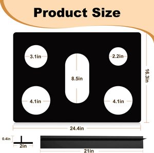 Revêtement de cuisinière anti-adhésif réutilisable avec 2 pièces de 21 pouces de protection de cuisinière <span class=keywords><strong>lavable</strong></span> résistant à la chaleur protecteurs de cuisinière à gaz - Product Image 2