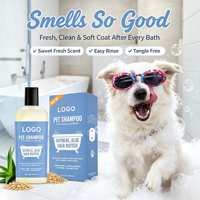 Shea Butter Ramah Lingkungan 400ml Sampo Hewan Peliharaan Formula Lembut Hipoalergenik Bebas Air Mata Deodoran Pelembap untuk Perawatan Kucing Semua Jenis