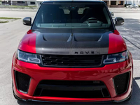Capot de haute qualité en aluminium / fibre de carbone adapté à Land Rover Range Rover Sport 2014-2022 L494 style SVR