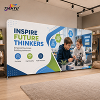 TIANYU Cadre de toile de fond en aluminium de 20 pieds pour affichage publicitaire en tissu, support de bannière graphique personnalisé à transfert thermique de qualité
