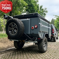 Remorque de camping légère tout-terrain 750 kg, mini-caravane, remorque de camping légère