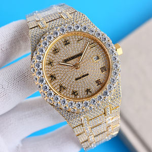 Relojes de Lujo Personalizados de Hip Hop con Diamantes Moissanite, Caja de Zafiro con Incrustaciones, Relojes Mecánicos Automáticos para Regalo - Product Image 2