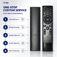 Control Remoto Universal Anti-Golpes de Código Fijo KEYUAN TY-16B para Televisores LED Inteligentes con Material ABS y Alcance de 20m
