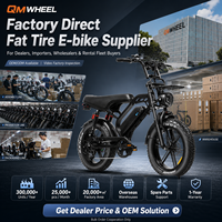 QMWHEEL V20 Limited, vélo électrique 48V, modèle à pneus larges pour importateurs, vente en gros, fournisseur OEM B2B.