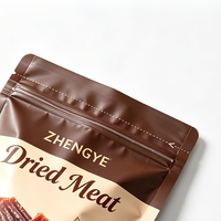 Sachet Doypack refermable de qualité alimentaire en MOPP/PET/PE, thermoscellable, hermétique, à quatre soudures latérales, pour noix, café, viande séchée, avec logo personnalisé