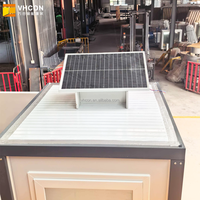 Toilettes mobiles solaires modernes en fer galvanisé pour extérieur avec stockage d'énergie