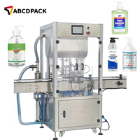 Machine de remplissage automatique de liquides (désinfectant pour les mains, savon, huile cosmétique, pâte) avec système de contrôle PLC et écran tactile
