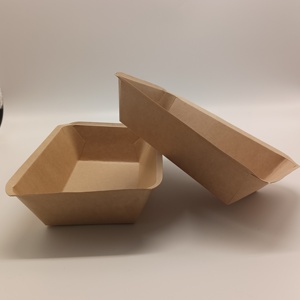 Boîte à déjeuner en papier kraft jetable avec logo imprimé personnalisé Conteneur à salade Bol en papier octogonal - Product Image 5