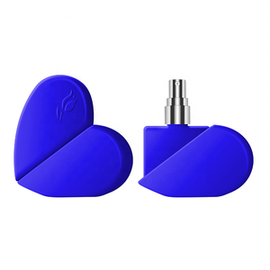 Bottiglie di profumo di vetro a forma di cuore d'amore a forma di cuore rosso unico vuote personalizzate facili da trasportare per profumo - Product Image 2