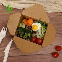 SUMKOKA Contenant pour fast-food compostable écologique de qualité alimentaire à emporter boîtes alimentaires en papier kraft