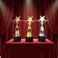 Super star performer résine trophée métal cérémonie cadeaux pour souvenir