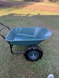 <span class=keywords><strong>Brouette</strong></span> à deux roues, chariot de jardin à double roue pour seniors, chariot de jardin pour terrasse, extérieur, déplacement de terre, bois, gravier - Product Image 6