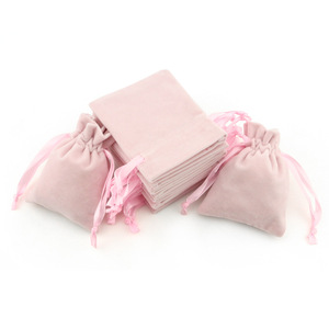 Delia Personality wholesale custom velvet coulisse pouch bag cosmetic makeup eyelashes bag sacchetto di imballaggio per gioielli con logo - Product Image 4