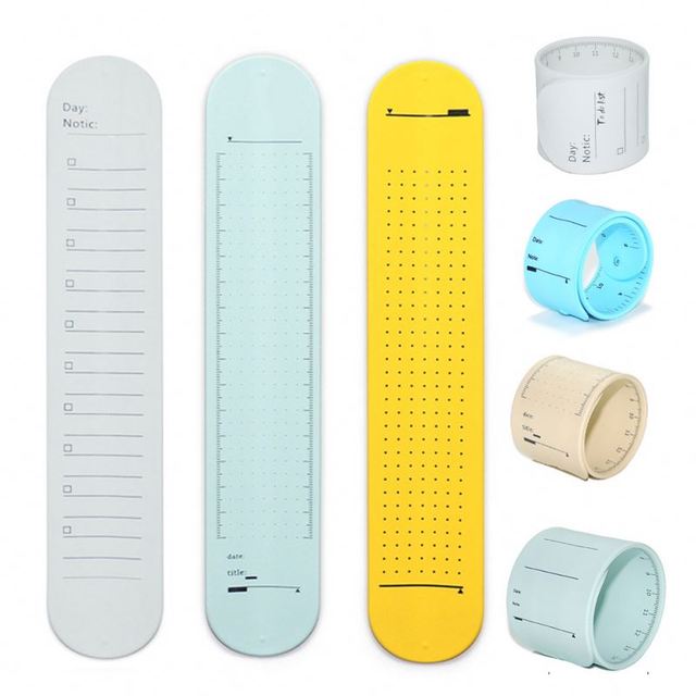 Erasable Wearable Waterproof Wrist, Custom Reusable Ruler Planner Wearable Waterproof Note Slap Wrist/