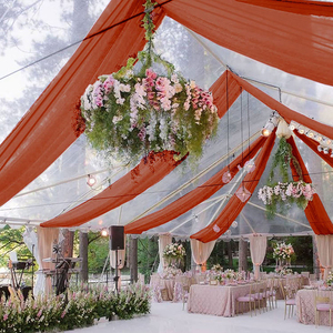 ผ้าม่านติดเพดานฉากหลังสีขาวดีไซน์ใหม่สำหรับตกแต่งสำหรับงานปาร์ตี้งานปาร์ตี้ผ้าฝ้าเพดานสำหรับตกแต่งในงานแต่งงาน - Product Image 2