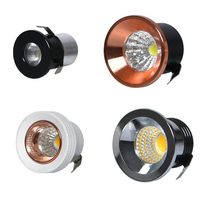 Éclairage encastré LED Mini petit trou en aluminium rond noir blanc or éclairage intérieur 33MM 43MM Ouverture COB petit projecteur encastré