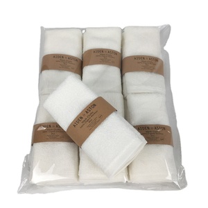 Siêu Mềm Rửa Vải Tùy Chỉnh Quà Tặng Đóng Gói 100% Hữu Cơ Tre Bé Khăn Mặt Trắng Khăn Chăm Sóc Da Khăn - Product Image 4