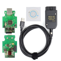Herramienta de Diagnóstico Automotriz V25.3 HEX V2, Lector de Códigos OBD2, Diagnóstico Completo del Sistema de 5-12 V, ATMEGA162 FT232 para Audi VW