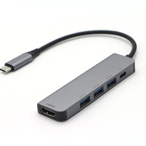 Adaptateur multiport <span class=keywords><strong>USB</strong></span>-C 5-en-1 avec <span class=keywords><strong>USB</strong></span> C vers <span class=keywords><strong>HDMI</strong></span>, 3 ports <span class=keywords><strong>USB</strong></span> 3.0 et charge PD pour ordinateur portable, <span class=keywords><strong>MacBook</strong></span>, Pro, <span class=keywords><strong>Air</strong></span> - Product Image 2