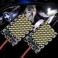 Lampe d'intérieur de voiture 12V-24V Lampe de lecture à led blanche bleu glace Lampe de lecture de voiture Dôme intérieur LED Panneau lumineux étanche auto-adhésif Lampe de camion