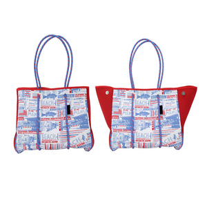 Mode chine rayure toile néoprène léger <span class=keywords><strong>Carven</strong></span> sac personnalisé impérial sacs à main pour femmes/dame/filles - Product Image 2