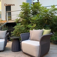 Anpassbares Modernes Outdoor-Garten-Esszimmer-Set Langlebiges Aluminium-Sofa Couchtisch Wasserdicht UV-Beständig Direkt ab Werk