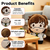 Poupées en peluche anime personnalisées de 20 cm, jouets en peluche personnalisés avec l'image de l'entreprise, poupées pour cadeau de marque