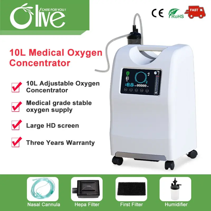 ホーム病院5l Medical Concentrador de Oxigenoポータブル酸素発生器24*7連続10l酸素濃縮器withNebulier