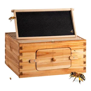 Unassembled deep bee hives boxes 10 frame langstroth beehive dipped in bee wax