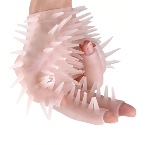Gants en silicone pour stimulation corporelle, massage du point G et des mamelons, pour masturbation masculine, usage érotique, pour couples, avec manchon féminin - Product Image 2