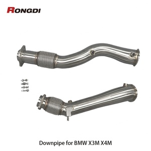 High Performance 304 Stainless Steel One Piece Mandrel Bent Exhaust Downpipe for BMW X3M X4M F97 F98 3.0T - Product Image 1