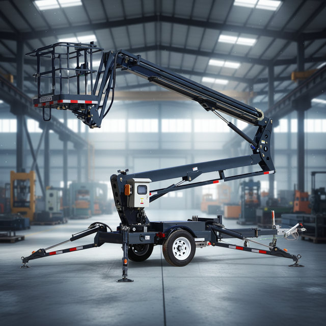 PLK LIFT TBL 12m 14m 16m 18m 11m Reach Powerful Diesel Engine Boom Lift Trailer