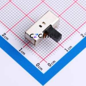 TP60321126 Slide Switch Through hole Component (THT) Switch Rectangle Pin Header PC Pin 15mm 6.3mm - Product Image 1