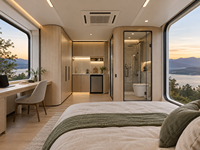 Maisonnette préfabriquée moderne Apple Cabin, maison modulaire personnalisée avec salle de bain pour maison d'hôtes, complexe hôtelier et hôtel