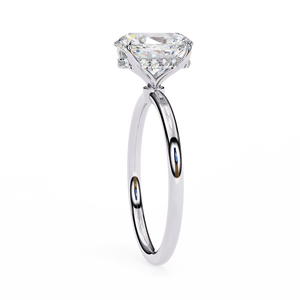 แหวนหมั้นเพชรแล็บโกรว์ทรงบริลเลียนต์ทองคำแท้ 18K สำหรับผู้หญิง ได้รับการรับรองจาก IGI ชุบโรเดียม หรูหรา สีขาว D พร้อมเลเซอร์ - Product Image 3