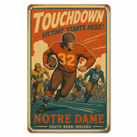 Plaques murales vintage en métal de football américain, cadeau sportif unique et personnalisé, idéal pour la décoration de la grotte des hommes ou du garage - Prix direct usine