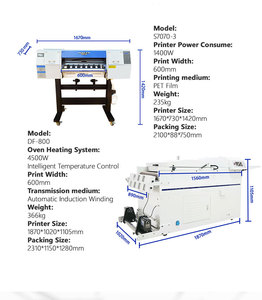 Advanced Factory的新型DTF打印机，带2头60厘米/24英寸免费样品，用于t恤帽子和袋子，配有颜料墨水烤箱 - Product Image 6