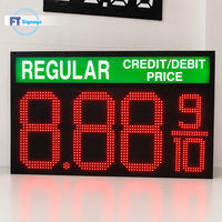 Panneau d'affichage numérique LED extérieur personnalisé pour prix de carburant de station-service, haute luminosité, étanche, avec cadre en aluminium